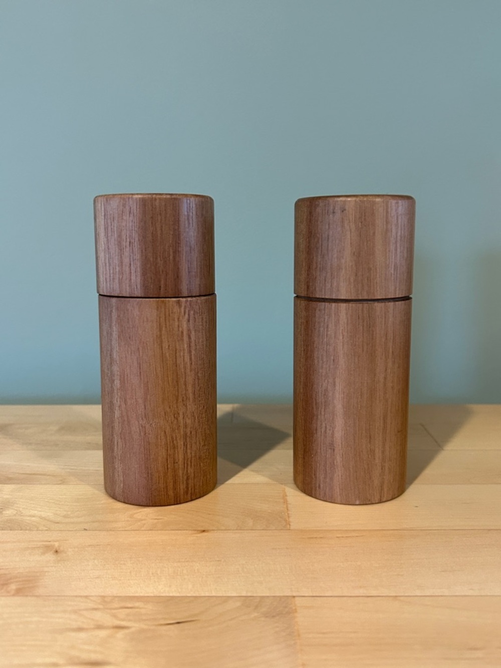 Threshold 2 Piece Acacia Round Salt Shaker & Pepper Grinder Set